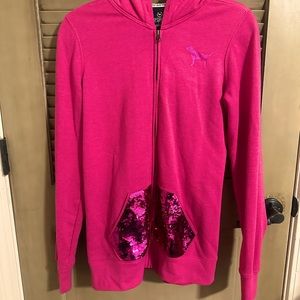 Victoria’s Secrets Love Pink Zippered Hoodie - size small